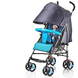 赤ちゃんのベビーカーは、超軽量折りたたみリクライニングベビーカー（青）に座ることができます65 * 48 * 100cm