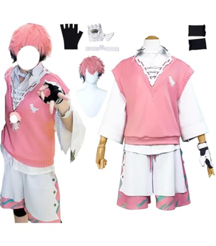 Amazon.co.jp: Vtuber 赤城ウェンコスプレウィッグ、舞台衣装、文化祭