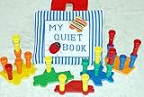 布絵本MY QUIET BOOK ブルーストライプ&ローリー知能開発玩具ペッグボードセット プレイ&ラーンギフトセット!!