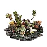 OUNONA 鉢 ミニ　多肉　サボテン　観葉植物　プランター　人工　石　自然　穴付き　装飾　置物　植物ポット　植木鉢　樹脂　プレゼント　DIY　ホームオフィスデコレーション　室内インテリア　撮影道具（