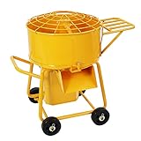 モルタルミキサー 黄 混合量80L ドラム容量100L 物置台付 電動 ミニミキサー ミニモルタルミキサー 電動ミキサー 混練ミキサー 混練機 攪拌機 かくはん機 電動モルタルミキサー コンクリート 