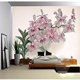 Wapel Beibehang 写真壁画壁紙の家の装飾の写真の背景の壁紙写真撮影ファンタジー緑紫の花ホテルのバスルーム  絹の布 350x250CM