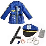 FunsLane Police Officer Costume Set Career Role Play Costume and Accessories Toy Set for Kids Dress 