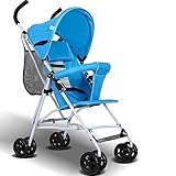 Homehalo 軽量ベビーカー 折りたたみ 3.5kg 通気性良い　簡易 バギー　お出かけに最適 安心のB型ベビーカー (ブルー)