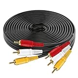 3RCAビデオケーブル AVケーブル 赤白黄 3m オス-オス オーディオビデオ接続 テレビ デバイス連携に (3m)