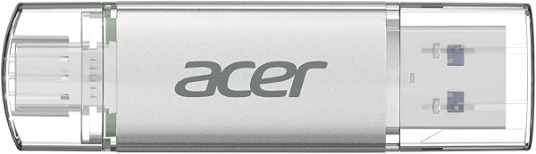 Acer UT300 USBメモリ 64GB USB 3.2 最大読出速度150MB/s USB-A/C両対応 高速 フラッシュメモリドライブ 金属筐体 - BL.9BWWA.589 - 1