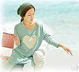 (Yland Select) 授乳 パジャマ マタニティ ルーム ウェア パンツ 妊婦 楽々 カジュアル プリント 授乳口 ゆったり サイズ 部屋着 服 入院 産前 産後 上下セット (M, グリーン