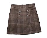 英国調のお嬢様フォーマルタイトスカート（濠Du）ブラウンチェック110cm