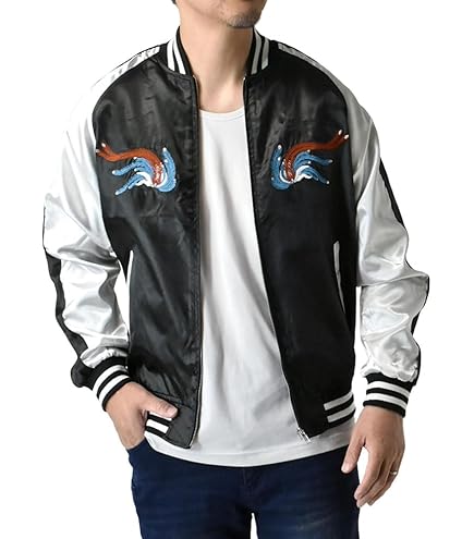 Amazon.co.jp: XL(LL)伊藤潤二展 誘惑 リバーシブル スカジャン