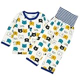 アスナロ（パジャマ・ルームウェア） パジャマ 長袖 ベビー 男の子 腹巻き付き クマ 寝間着 ルームウェア80 ブルー