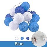 LEDイルミネーションライト ストリングライト バッテリーパワー ボールライト ホームパーティーの装飾 ブルー