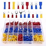 Glarks 380pcs 22-16 / 16-14 / 12-10 Gauge Quick Disconnect Electrical Insulated Butt Female / Male S