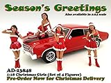 Christmas Girls 4 pieces Figure Set for 1:18 Scale Diecast Model Cars by American Diorama 23848 by American Diorama