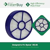 Dyson DC33 (DC-33) Post Motor HEPA Filter, Part 921616-01. Designed by FilterBuy to fit Dyson DC33 M
