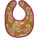 和柄【福良雀(茶系)】スタイ　ビブ　よだれかけ　リバーシブルタイプ　KSM-NO.83　【日本製】　【charlotte限定】