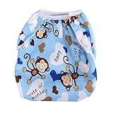 Davcor Moring 赤ちゃん ベビー水着 防水 スイム布 再利用可能 ボタンでサイズ調整可能 水遊び スイムパンツ おむつ 防水外層 ポリエステルメッシュ内層 オムツカバー スイミング教室・公