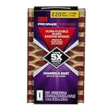 3M Pro Grade Precision Ultra Flexible Block Sanding Sponge 4.5 x 2.5 x 1-Inch 220-Grit X-Fine [並行輸入品