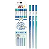 名入れ 鉛筆 トンボ鉛筆 ippo イッポ きれいに消える かきかたえんぴつ cdm-KB-KSK 選べる3柄 六角 2B 4B 6B ぐんぐんぐーん (4B, ﾗﾒ軸 ﾌﾞﾙｰ KM01)