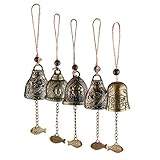 Baoblaze 金属　風チャイム　風鈴　ハウス　ドア　ペンダント　装飾　ベル　ハンギング