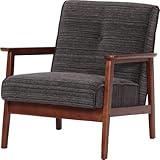 不二貿易 ファブリックソファ  ラバーズ 1人掛け ボーダー グレー 36002