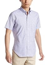 Oxford Tattersal Short Sleeve Buttondown Shirt 1216-178-0438: Purple