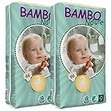 Bambo Nature Nappies (Tall) TWIN Pack - Midi (Size 3) by Bambo Nature