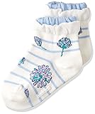 (ハッカベビー) hakka baby BABY ボーダーアップリケフラワージャカードソックス M ブルー