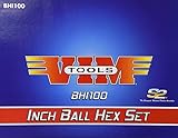 Vim Tools BHI100 SAE 7" Long T-Handle Ball and Hex Bit Set - 10 Piece [並行輸入品]