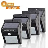 LTE 20 LED Solar Motion Sensor Light, Weatherproof, Wall Light, Outdoor Wireless Night Light, Ideal 