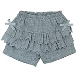 【H28年春物】(日本製) Joues douces(ジュース デュース) コーマ天竺レースショートパンツ 90cm/GY NO.DP-61812