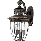 Quoizel GT8981IB Georgetown 3-Light Outdoor Wall Fixture, Imperial Bronze [並行輸入品]