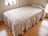 パリス・ベッドスプレッド(ベッドカバー) シングル(SL)幅110cm×長さ280cm×高さ45cm ベージュ