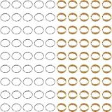 二重丸カン 二重リング 約600個入り 金具セット 基礎パーツ ジュエリー DIY用 手芸用品 アクセサリーパーツ ハンドメイド 手作り (7mm, KCゴールド+KCシルバー)