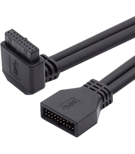 Amazon | オーディオファン 20ピンUSBコネクタ マザーボード用 L字