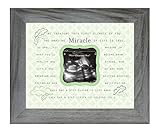 Miracle Baby詩8 x 10インチDistressedグレー画像フレーム、Holds 3 "フォト