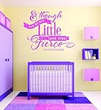 Design with Vinyl RAD 715 2 & Though She Be But Little She Was Fierce Shakespeare Quote Baby Girl Be