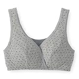 授乳対応選べるクロスオープンハーフトップ　　杢グレー(ドット)　サイズ:マタニティM