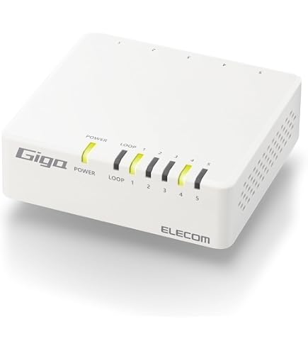 Amazon | エレコム スイッチングハブ 5ポート 10/100Mbps マグネット