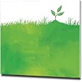 Amazon 成長する芽のイラストの背景 インテリア アートポスター 絵画 ポスター おしゃれ インテリア 模様替え リビング 内装 壁の絵 Arts モダン 木枠セット 50x50cm ウォールステッカー オンライン通販