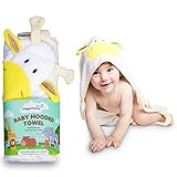 Premium Hooded Baby Towels with Free Washcloth and Ebook | Super Soft Large and Absorbent | Suitable