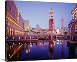 Giovanni Simeoneプレミアムシックラップキャンバス壁アート印刷題名United States、ネバダ、ラスベガス、The Venetian Resort Hotel Casino 20"