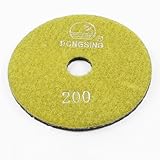 9.5センチメートル直径5mmの厚さ200グリット大理石ダイヤモンド研磨パッドブラックイエロー