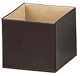 大橋新治商店 フラワーアレンジメントにも フェイクレザーD4号・ブラウン 16×16×14cm 51-204