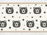 i-love-wandtattoo b-10016保育園壁デカールBorder "ブラックBears with Stars "の子の部屋ステッカーBoy Girl Baby Height: 5.91"