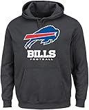 NFL Buffalo BillsメンズOur Team長袖スクリーン印刷フード付きフリースプルオーバー、XL、チャコールヘザー