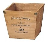 GREEN HOUSE Logo wood planter BR (ブラウン) (190×190×170mm) 3076-B