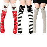 Eco Toys 3-12歳 子供　女の子　ガールズ ボーイズ キッズ ベビー　靴下　 可愛い 動物柄靴下 ハイソックス ニーハイ ハロウイーン　クリスマス　キュート ソックス　発表会　入学式　卒園式