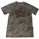 Temple Owls Under Armour HeatGear BoysグレーパターンSSクルーネックTシャツ( M )