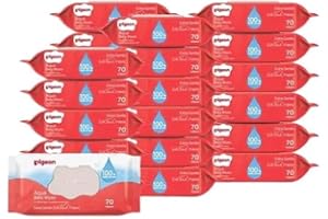 Pigeon Aqua Gentle Baby Wipes with Fliptop 70 sheets (Pack of 24)