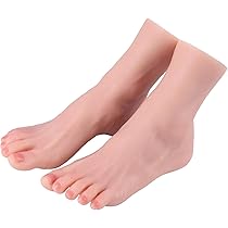インテリア模型 足 両足タイプ（美術デッサン用/ネイル練習用） Amazon.co.jp: WOONEKY 2 パック 人体模型 足の模型 シリコン足